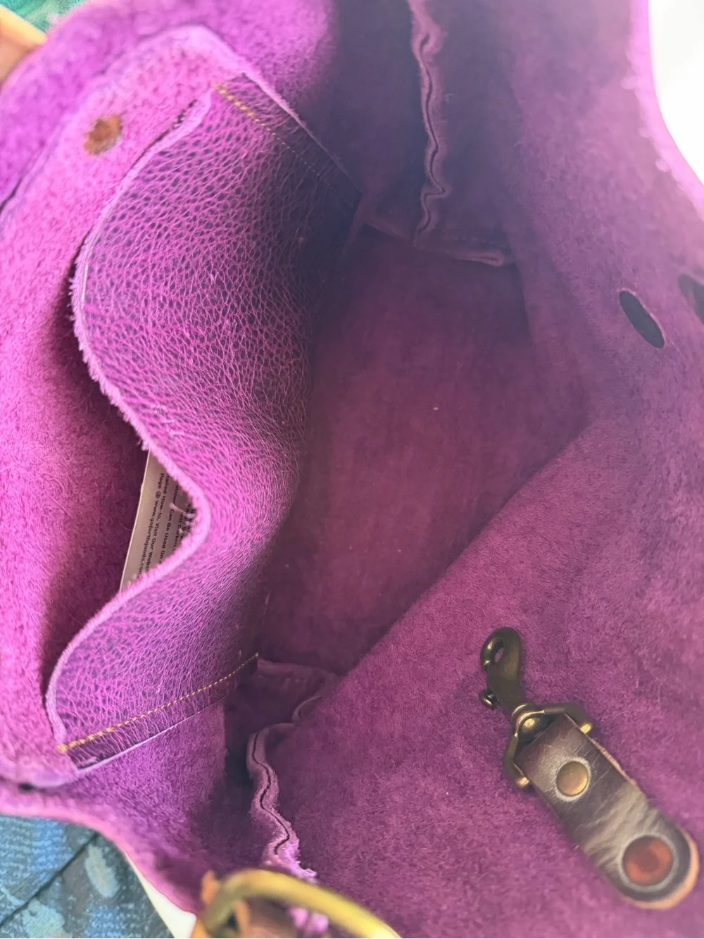 Go Forth Goods mini Avery in grape bison - Picture 7 of 10